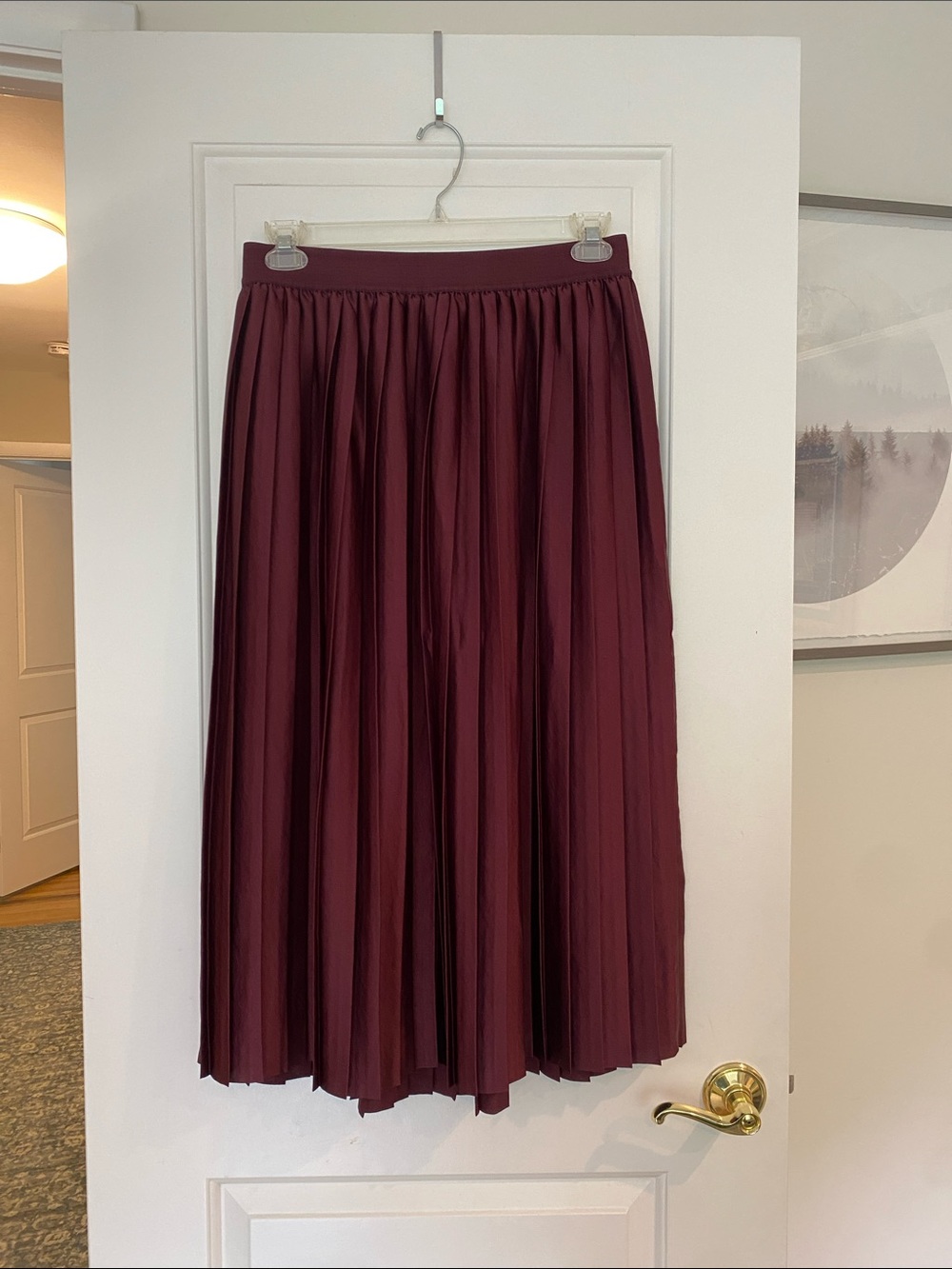 Lululemon Women's Pleated Maxi Skirt in Deep Burgundy